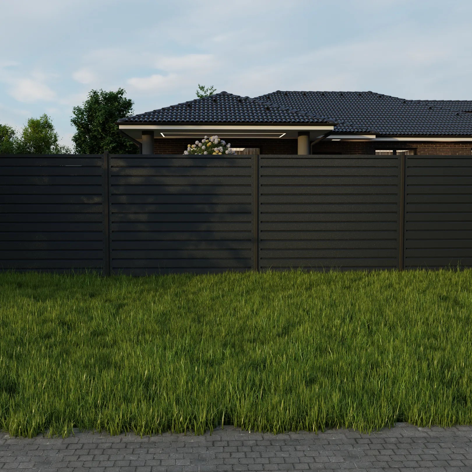 Panneau de clôture Rombo Mini | Gris anthracite RAL7016