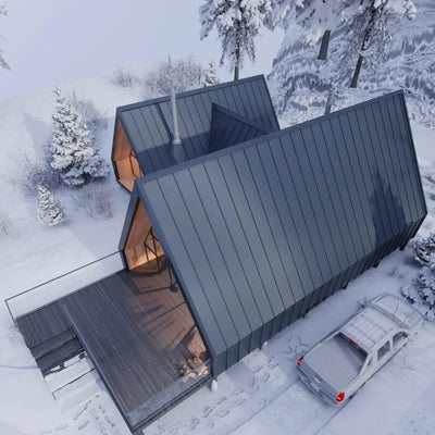 Steel Click-System Cladding Panel | Anthracite RAL7016 | 250x55 cm Mavlli
