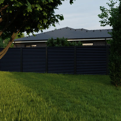 Panneau de clôture Pyramide | Gris métallisé | RAL7024