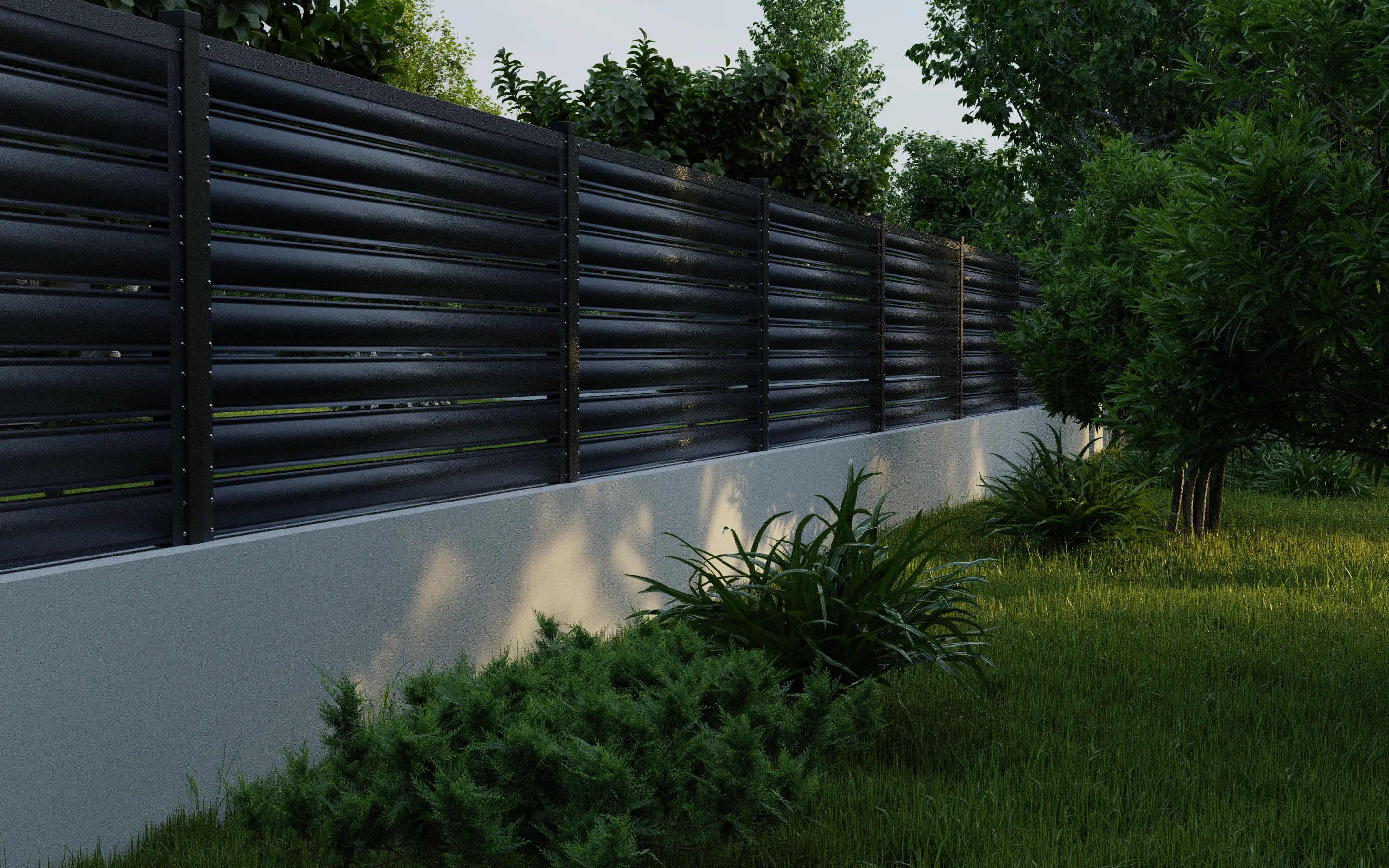 Schuttingpaneel Terra | Zilvergrijs | RAL7024