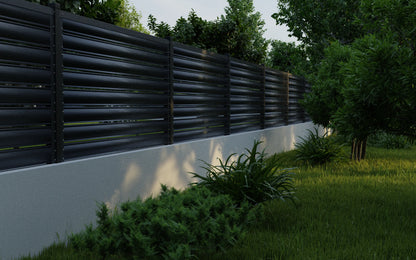 Schuttingpaneel Terra | Zilvergrijs | RAL7024