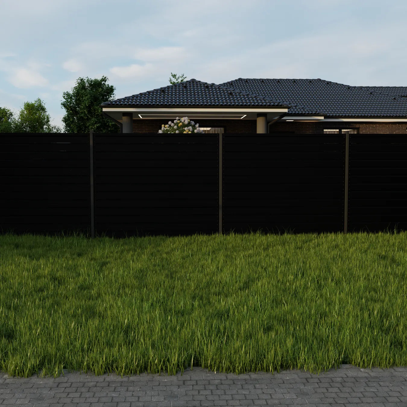 Panneau de clôture Rombo Mini | Noir métallique RAL9005