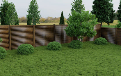 Schuttingpaneel Piramide | Walnoot