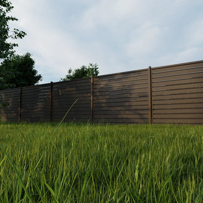 Panneau de clôture Rombo Mini | Brun foncé RAL8019