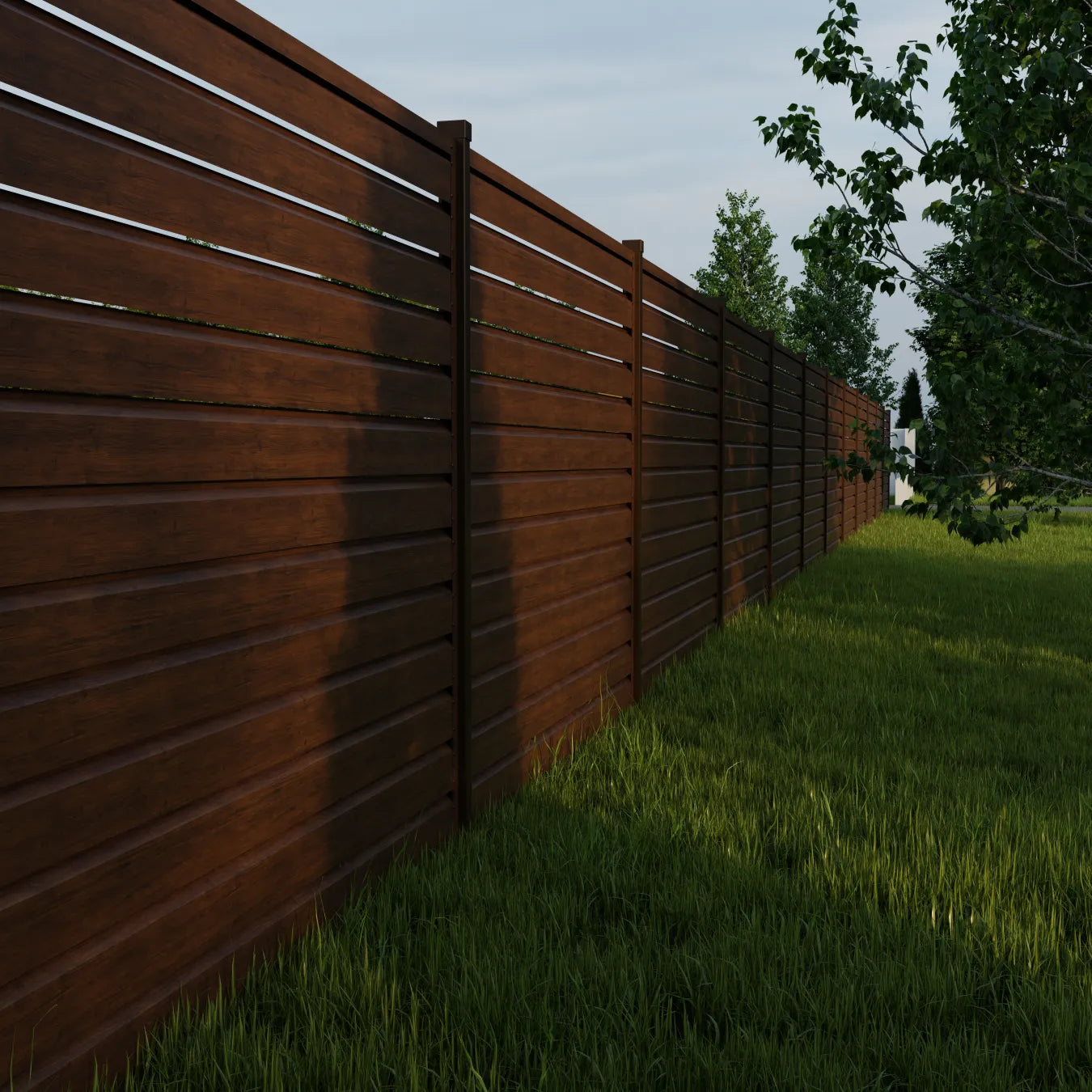 Panneau de clôture Rombo Mini | Acajou