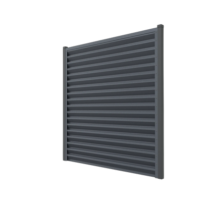 Panneau de clôture Atlas | Gris argenté | RAL7024