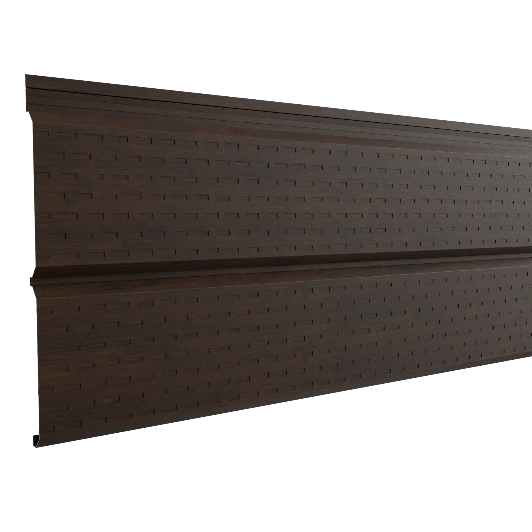 Bardage en tôle d’acier perforée | Acajou