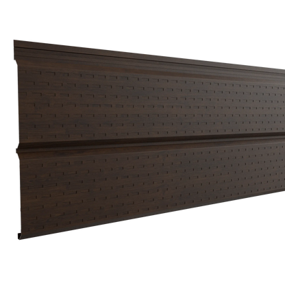 Bardage en tôle d’acier perforée | Acajou