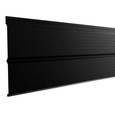 Perforated Steel Sheet Cladding | Black RAL9005 Hi-Mat | 250x26 cm