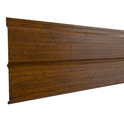 Bardage en tôle d’acier perforée | Chêne