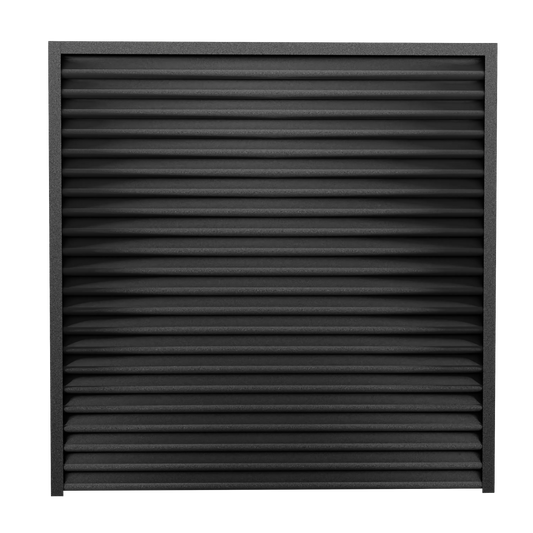 Schuttingpaneel piramide metallic zwart