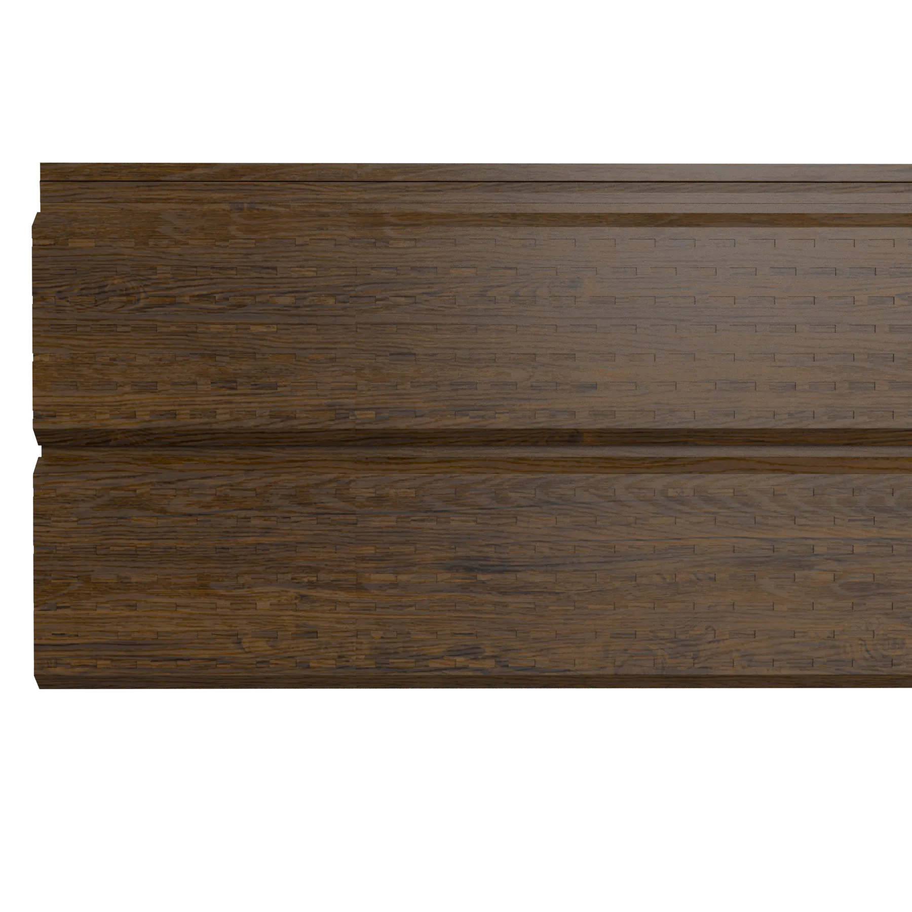 Bardage en tôle d’acier perforée | Noyer