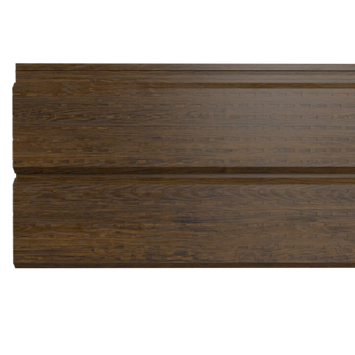 Perforated Steel Sheet Cladding | Walnut | 250x26 cm Mavlli