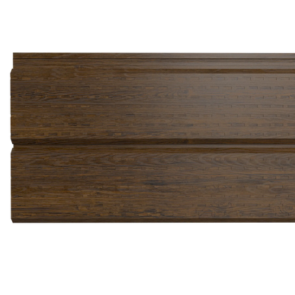 Bardage en tôle d’acier perforée | Noyer