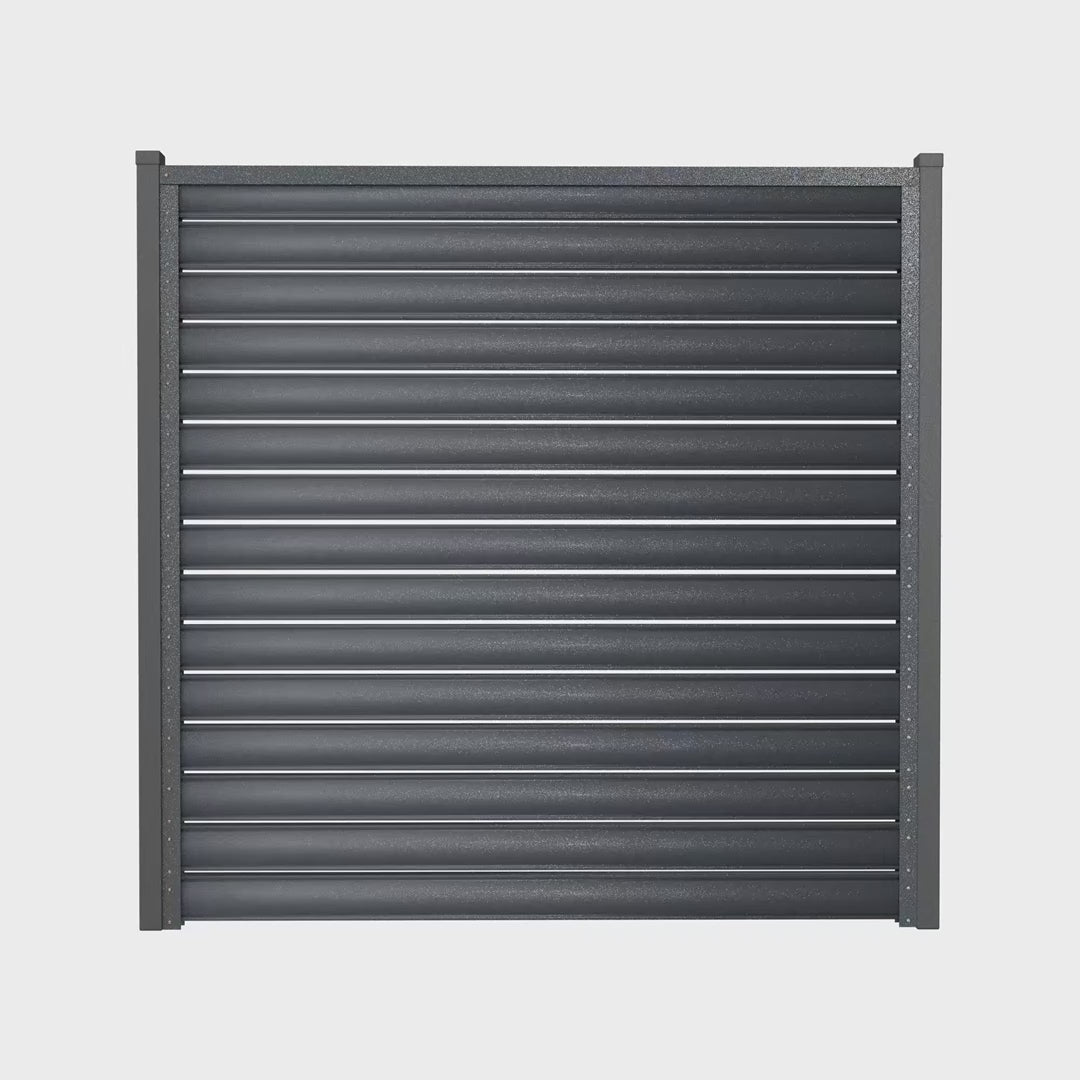 Schuttingpaneel Terra | Zilvergrijs | RAL7024